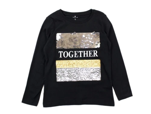 Name It black paillet t-shirt